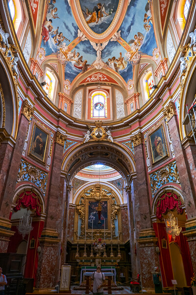 Carmelite Church Interior in Mdina, Malta Picture Board by Artur Bogacki