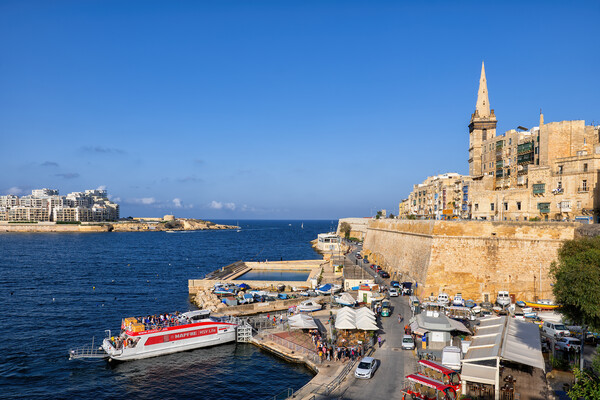 Valletta City and Marsamxett Harbour in Malta Picture Board by Artur Bogacki