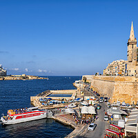 Buy canvas prints of Valletta City and Marsamxett Harbour in Malta by Artur Bogacki