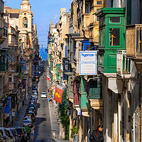 Buy canvas prints of Houses And Street In Valletta City In Malta by Artur Bogacki