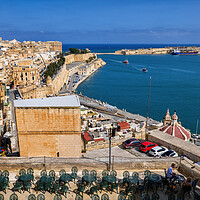 Buy canvas prints of Valletta City And Grand Harbour In Malta by Artur Bogacki