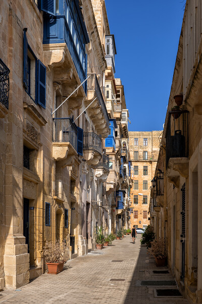 Street and Traditional Houses in Malta Picture Board by Artur Bogacki