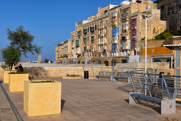 Square and Houses in Valletta City in Malta Picture Board by Artur Bogacki