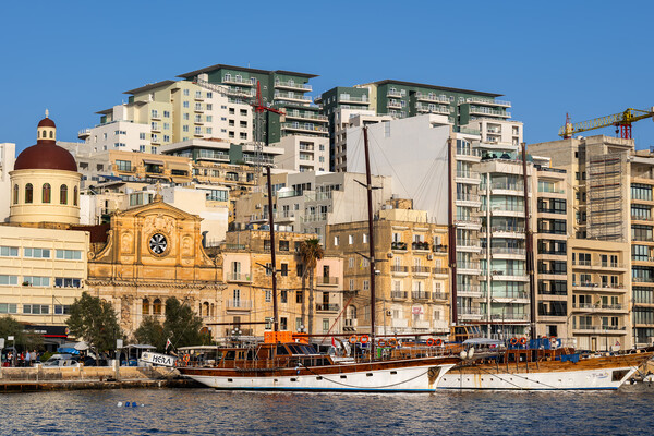 Sliema Town In Malta Picture Board by Artur Bogacki