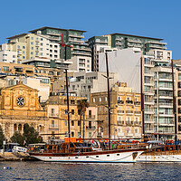 Buy canvas prints of Sliema Town In Malta by Artur Bogacki