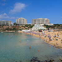 Buy canvas prints of Golden Bay Beach Resort In Malta by Artur Bogacki