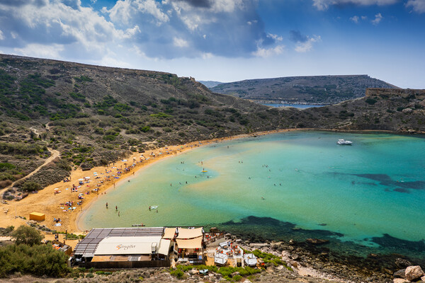Ghajn Tuffieha Bay And Beach In Malta Picture Board by Artur Bogacki