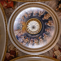 Buy canvas prints of Cathedral of the Assumption Ceiling in Gozo, Malta by Artur Bogacki