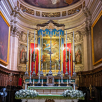Buy canvas prints of Cathedral of the Assumption Interior in Gozo, Malta by Artur Bogacki