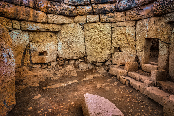 Mnajdra Prehistoric Megalithic Temple In Malta Picture Board by Artur Bogacki