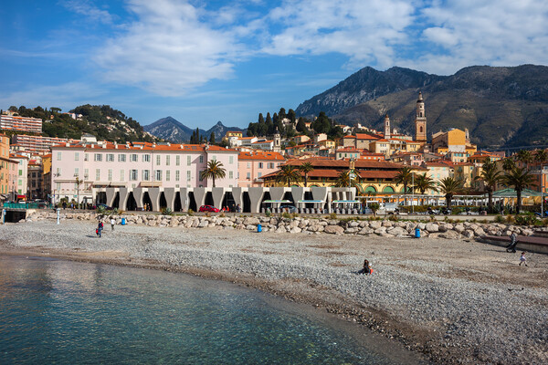 Menton Town In France Picture Board by Artur Bogacki
