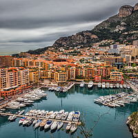 Buy canvas prints of Port de Fontvieille Yacht Marina in Monaco by Artur Bogacki