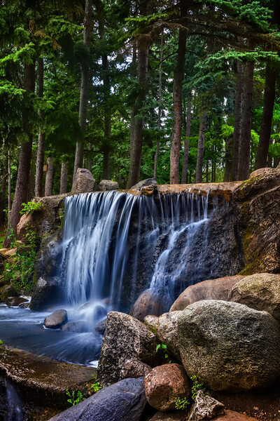 Waterfall In Skaryszewski Park In Warsaw Picture Board by Artur Bogacki