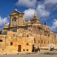 Buy canvas prints of Cittadella of Victoria Cathedral in Gozo, Malta by Artur Bogacki