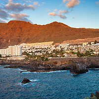 Buy canvas prints of Los Gigantes Town and Cliffs in Tenerife by Artur Bogacki