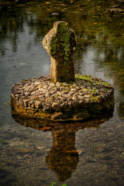 Old Cross At St Patrick Well In Ireland Picture Board by Artur Bogacki