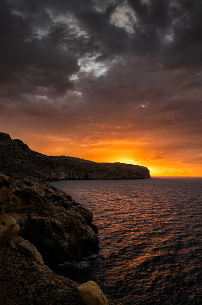 Sea Sunrise On South Coast Of Malta Island Picture Board by Artur Bogacki