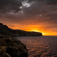 Buy canvas prints of Sea Sunrise On South Coast Of Malta Island by Artur Bogacki