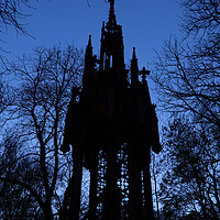 Buy canvas prints of Tomb Silhouette in Old Necropolis at Dusk by Artur Bogacki