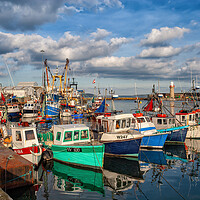 Buy canvas prints of Fishing Boats in Dunmore East Harbour by Artur Bogacki