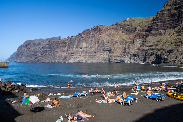 Beach Sea and Cliffs of Los Gigantes in Tenerife Picture Board by Artur Bogacki