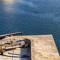 Buy canvas prints of Saluting Battery Gun Facing The Sea In Malta by Artur Bogacki
