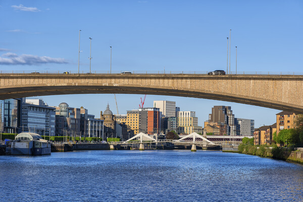 Glasgow City Skyline With River Clyde Picture Board by Artur Bogacki