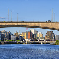 Buy canvas prints of Glasgow City Skyline With River Clyde by Artur Bogacki