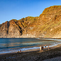 Buy canvas prints of Beach at Ocean Cliffs of Los Gigantes in Tenerife by Artur Bogacki
