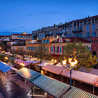Buy canvas prints of Cours Saleya Market at Dawn in Nice by Artur Bogacki