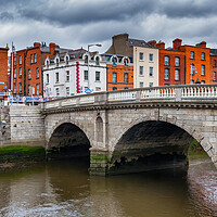 Buy canvas prints of Mellows Bridge on River Liffey in Dublin by Artur Bogacki