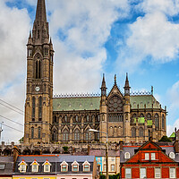 Buy canvas prints of Cobh Town Houses And Cathedral In Ireland by Artur Bogacki