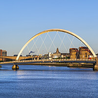 Buy canvas prints of Clyde Arc Bridge In Glasgow At Sunset by Artur Bogacki