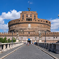 Buy canvas prints of Castel Sant Angelo And Bridge In Rome by Artur Bogacki