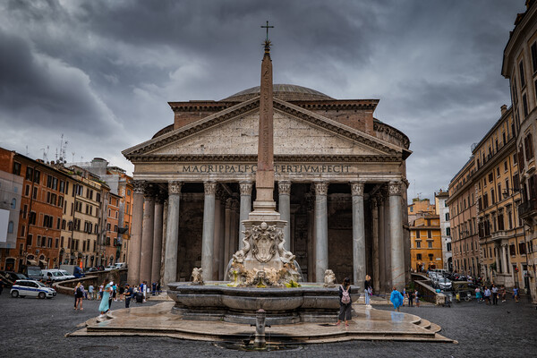 Pantheon and Fountain in City of Rome Picture Board by Artur Bogacki