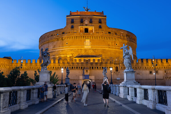 Castel Sant Angelo by Night in Rome Picture Board by Artur Bogacki