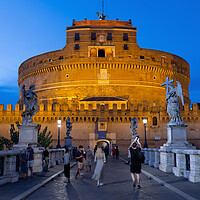 Buy canvas prints of Castel Sant Angelo by Night in Rome by Artur Bogacki