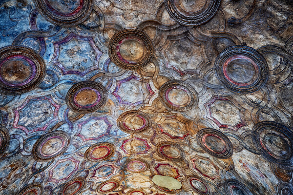 Ancient Ceiling With Abstract Patterns Picture Board by Artur Bogacki