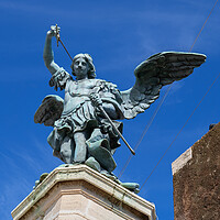 Buy canvas prints of Michael the Archangel at Castel Sant Angelo by Artur Bogacki