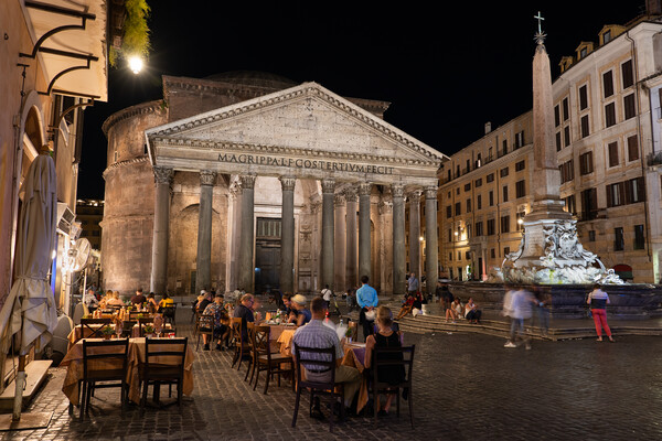 Night at the Pantheon in Rome Picture Board by Artur Bogacki