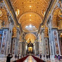 Buy canvas prints of St Peter Basilica Interior In Vatican by Artur Bogacki
