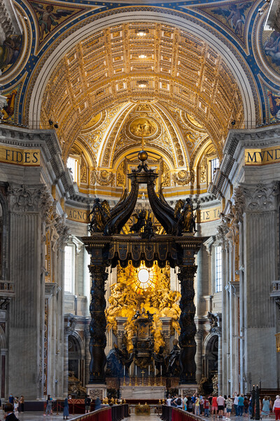 Saint Peter Basilica Altar In Vatican Picture Board by Artur Bogacki