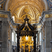 Buy canvas prints of Saint Peter Basilica Altar In Vatican by Artur Bogacki