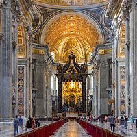 Buy canvas prints of Saint Peter Basilica Interior In Vatican by Artur Bogacki
