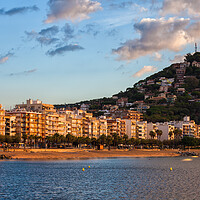 Buy canvas prints of Blanes Town And Sea At Sunrise In Spain by Artur Bogacki