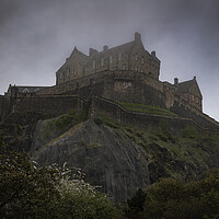 Buy canvas prints of Edinburgh Castle In Clouds by Artur Bogacki