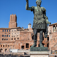 Buy canvas prints of Emperor Trajan Statue In Rome by Artur Bogacki