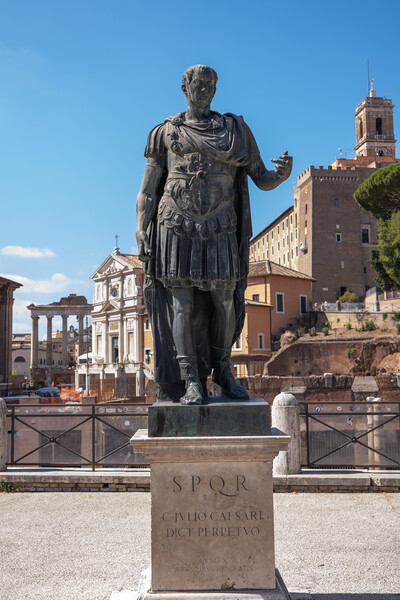 Emperor Julius Caesar Statue in Rome Picture Board by Artur Bogacki