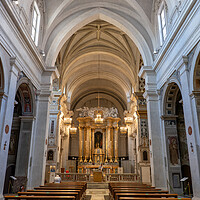 Buy canvas prints of Trinita dei Monti Church Interior in Rome by Artur Bogacki