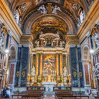 Buy canvas prints of Church of Jesus and Mary Interior In Rome by Artur Bogacki